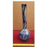 Murano Style Art Blue Vase