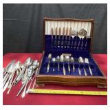 Community Silver Plated Silverware in Wood Box