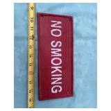 Cast Iron No Smoking Plaque