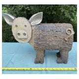 Plaster Pig Decor