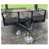 22ft long Flat Bed Trailer with Hand Crank Winch
