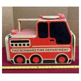 Fold Down Wood Fire Department Play Set with Cars