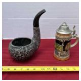 Germany Stein with Ceramic Pipe Planter