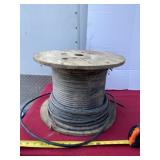 Spool of Black Electric Cable