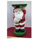 Plastic Battery Operated Santa with Tray