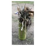 24 inch Tall Green Vase