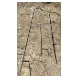 Two Shepherd Hooks and Garden Flag Stake