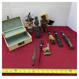 Kiana Doll, Jewelry Box, Carved Figurines