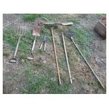 Shovel, Pitchfork, Hoe, Rake