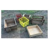 Wooden and Plastic Crates