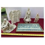 Tote with Lid and Figurines with The Last Supper