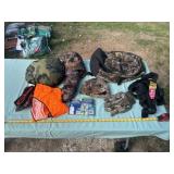 Hunting Back Pack, Gloves, Hats, Umbrella, Orange