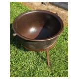 30 gal Cast-Iron Butchering Kettle on Stand