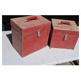 Two Wooden Boxes with Lids