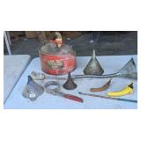 Gas Cans Oil Filter Wrenches Funnels