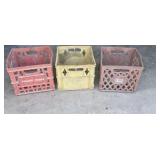 Three Milk Crates Prairie Farms and Holland Dairy