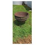 Old 20 Gallon Cast Iron Kettle Brand Been Cracked