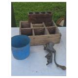 Meat Grinder, Wooden Box and More