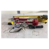Tow Strap, pistol-grip grease gun. grease gun, a