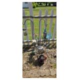 Shepards Hooks, Wind Chimes, Pots, Solar Ligbts,