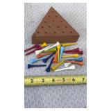 Tricky Triangle" or Peg Solitaire.