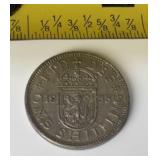 1958 Great Britain "Scottish Shield" One Shilling