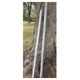 Two Galvanized Metal Pipes , 2 inch is 65 inches
