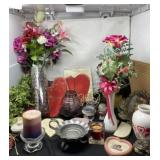 Vases, Artificial Flowers, Candles and All in