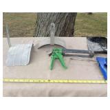 Caulking Gun, Dust Pan and Hanging Hose Wraps
