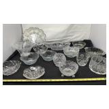 Crystal and Glass Bowls, Egg Plate and Relish
