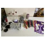 Candles, 3 Pound Weights, Curlers and Candle