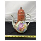 Vibrant Coral Orange Tea Pot.