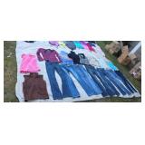 Ladies Clothing Three long blue Jeans