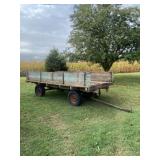 7 x 14 Wood Hay Wagon. Tired Holding Air But Dry