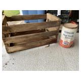 Wood Crate and Wheel  Bearing Grease Tim With