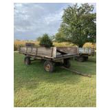 7 x 14 Wood Bed Hay Wagons, Tires Are Holding