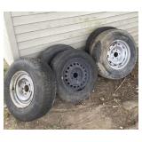 5 Tires Various Sizes