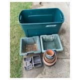 Tote With No Lid and Planters