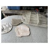 White Small Fence Pieces and Garden Stones