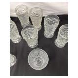 Clear Glass Footed Tumblers 6 Inch