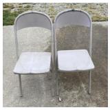 Two Fold Up Metal Chairs