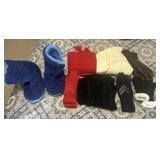 Slippers with Scarves and Gloves
