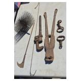 Wire Brush, Pipe Wrench, Metal Tongs,