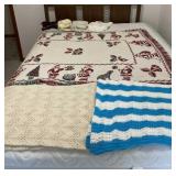 Two Lap Afghanï¿½s, Christmas Throw, Pillow Cases