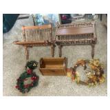 Magazine - Book Rack, with Wreaths