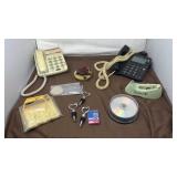 Telephones, CDs, Tape Dispenser, Duster for