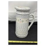 Light Blue Sponge Ware Pitcher 9 Inch