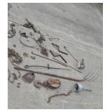 Hay Fork, Chains, and Other Metal Pieces