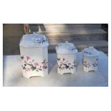 3-Piece Canister Set Small Chips on the Lid
