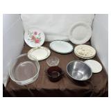 Plates with Casserole Dishes, and Bowls